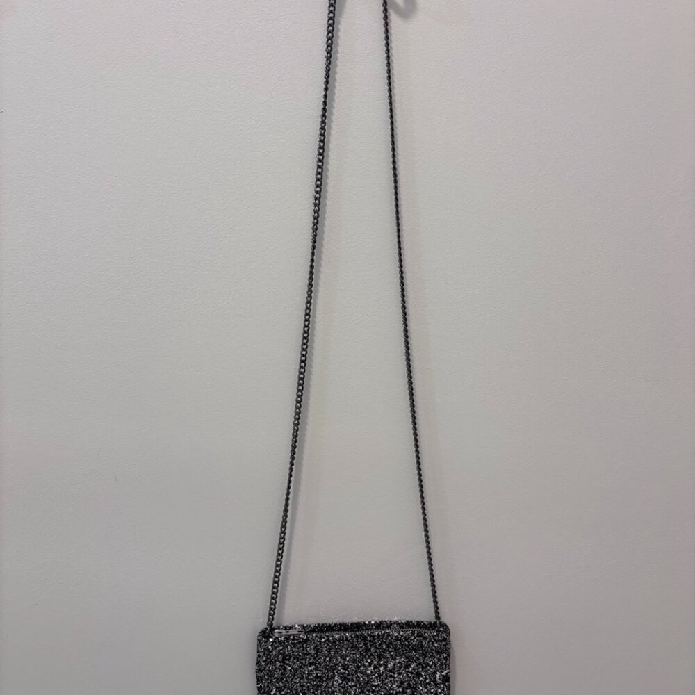 J. Crew Evening Bag, Black/Gray/Metallic, Covered in Sequins